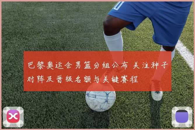 巴黎奥运会男篮分组公布 关注种子对阵及晋级名额与关键赛程