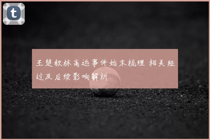 王楚钦林高远事件始末梳理 相关经过及后续影响解析